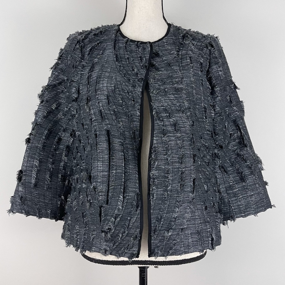 Worth New York Single Button 3/4 Sleeve Blazer